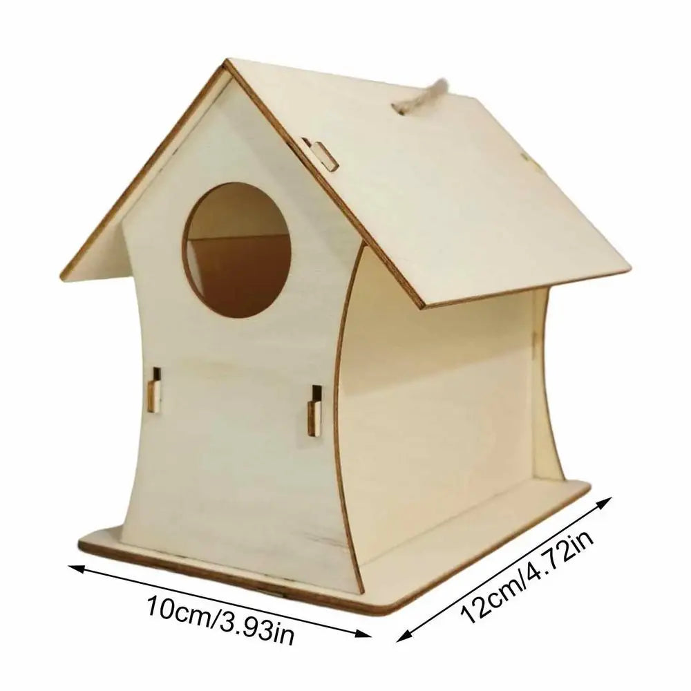 Hängendes Holz Vogelhaus für Garten mit rustikalem Design