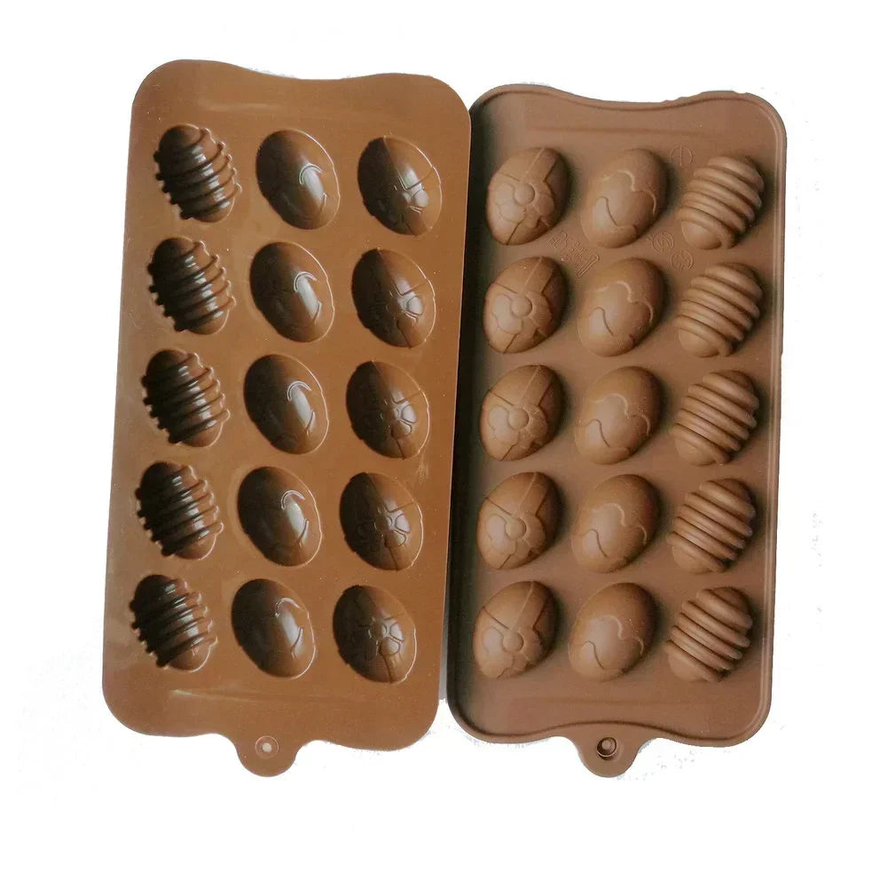 Ostereier Silikonform | 15er Hohlräume für Backen - Schokolade