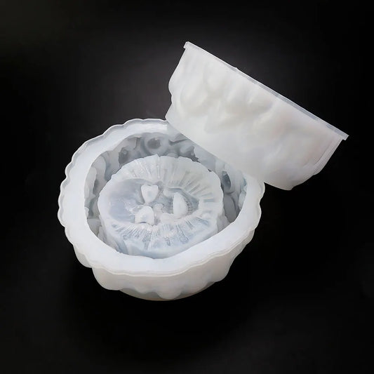 DIY Silikonform Totenkopf für Epoxidharz Aschenbecher 13x13x5,2cm