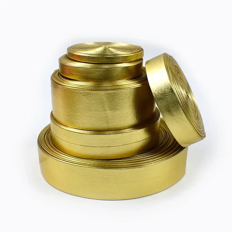 5 m PU Lederband 5-50 mm Gold Silber für DIY Schmuck Dekor Riemen