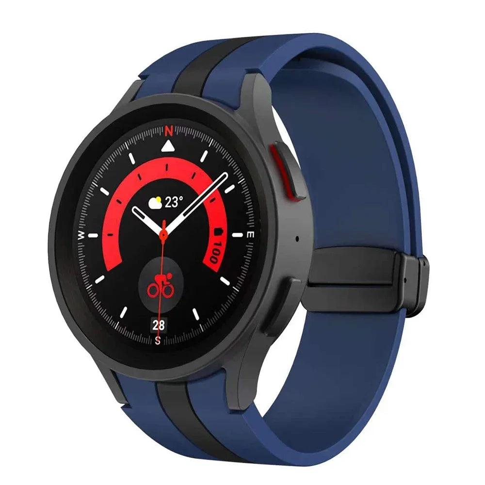 Komfort - Stil vereint: Atmungsaktives Silikonarmband mit Magnetschnalle für Galaxy Watch