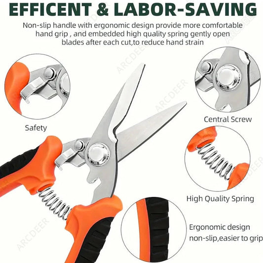 Praezisions Gartenschere fuer Blumen Kraeuter und kleine Zweige