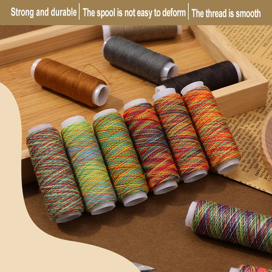 6 Farben Garn-Nähgarn-Rollenmaschine, Handstickerei, langlebig 400 Yard