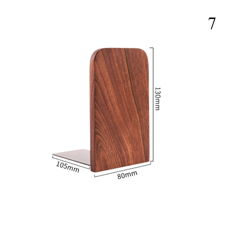 Natur Holz Buchstützen als Schreibtisch Organizer und Bücherhalter