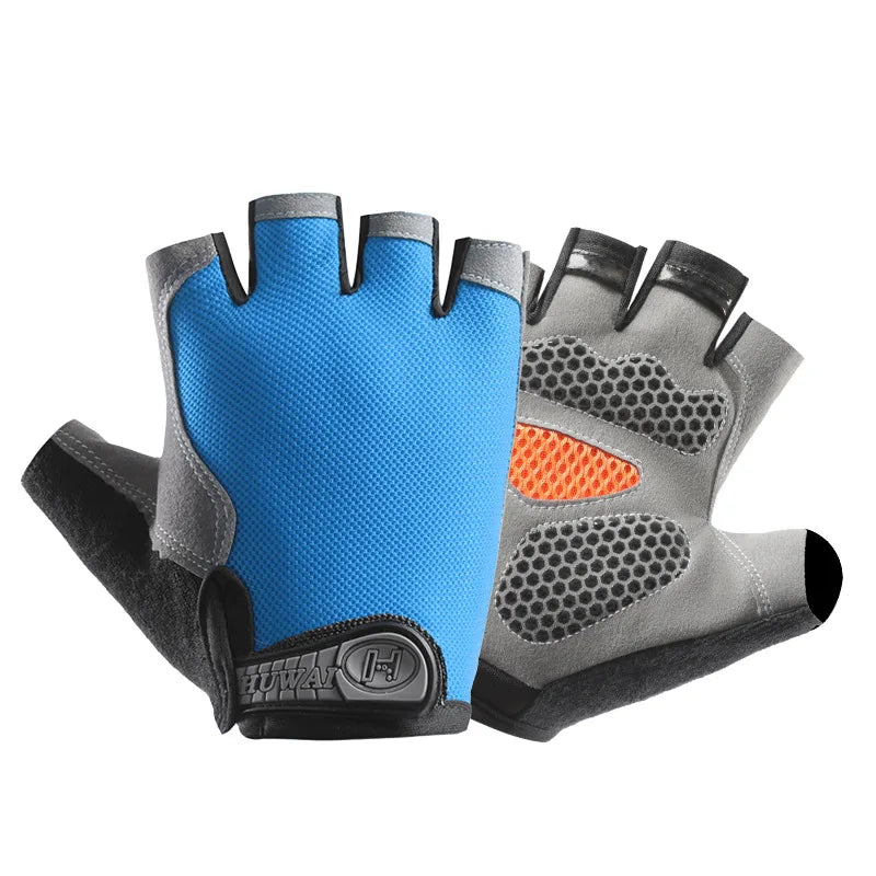 Atmungsaktive Anti-Rutsch Fitness- - Fahrradhandschuhe Halb Finger, 8 Farben