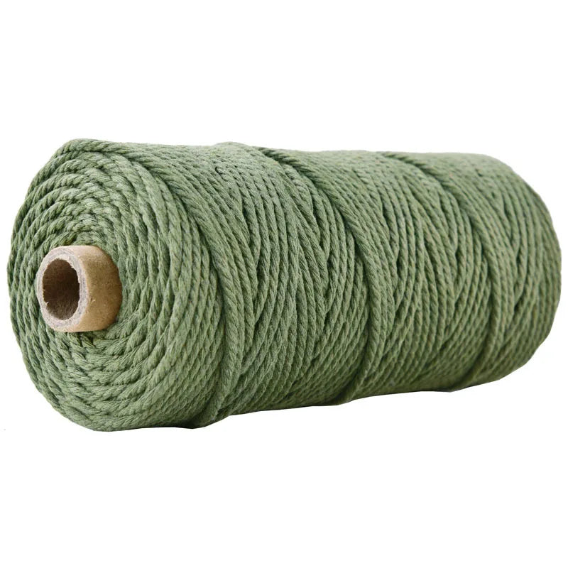 100 m Rolle bunte 3 mm Baumwollschnur für DIY und Dekoration