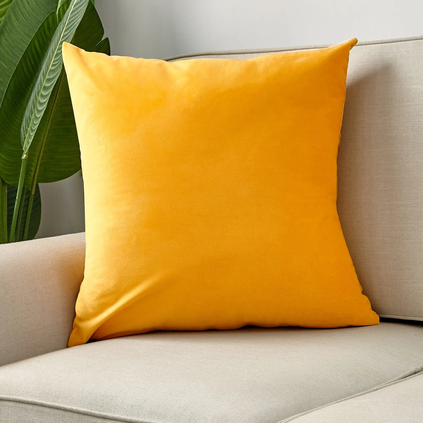 Weicher einfarbiger Samt Kissenbezug 45x45 cm für Sofa und Büro