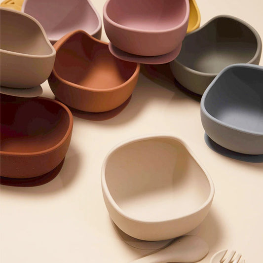 Baby Saugnäpfe Silikon rutschfestes Kindergeschirr BPA-frei Trainingsschüssel