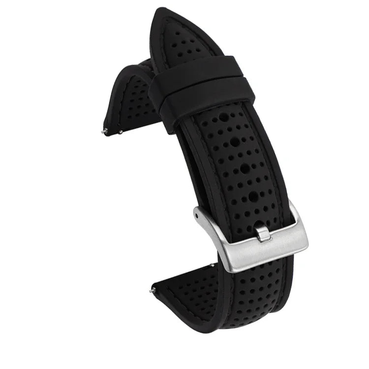 Weiches Silikon-Gummi-Uhrenarmband 20-24 mm, wasserdicht & atmungsaktiv
