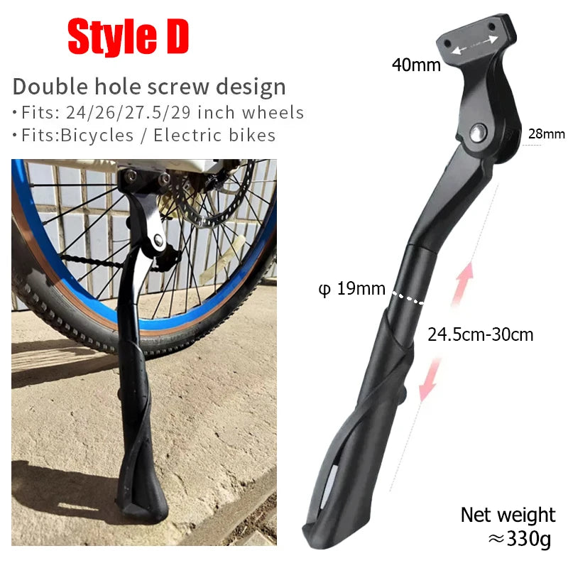 Robuster, verstellbarer Side Kick Fahrradständer aus Aluminium für 24-29 Bikes