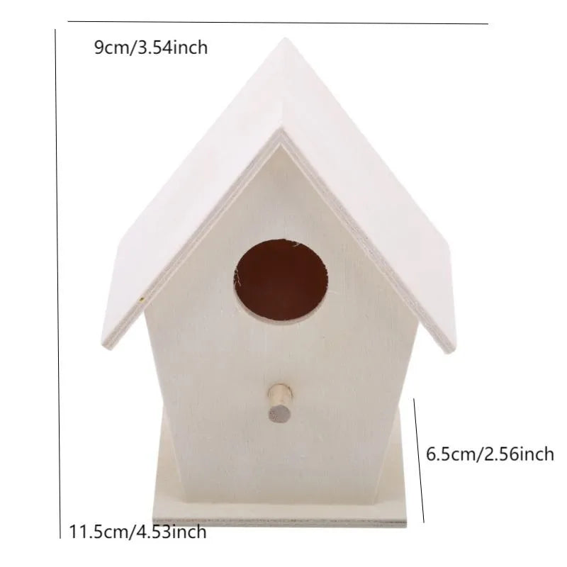 Mini Holz Vogelkäfig für Outdoor Deko im Garten