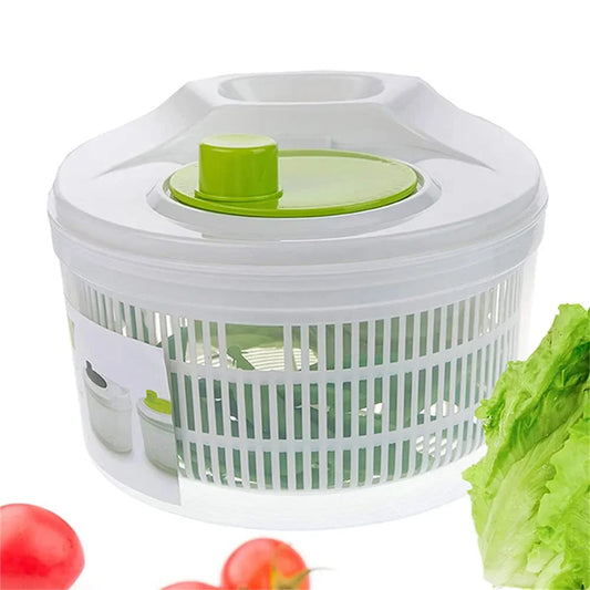 Multifunktionaler Salatmischer mit Drehknopf, rutschfester Basis - Kunststoff-Sieb