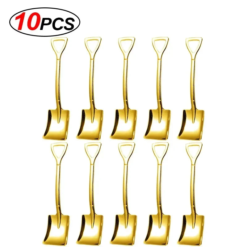 Elegante Mini-Löffel aus Edelstahl in Gold - Silber – 20er Set für Kaffee - Dessert