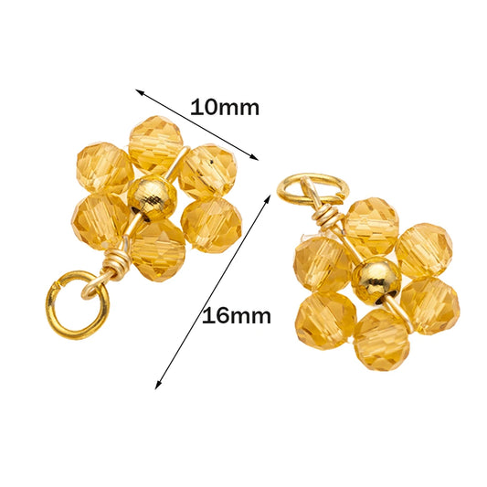 10er Set Edelstahl Blumen Charms für DIY Schmuckherstellung 10x16 mm