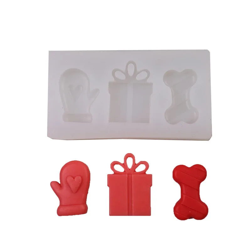 Weihnachts-Silikonform für DIY-Kerzen und Schokoladenkuchen wiederverwendbar