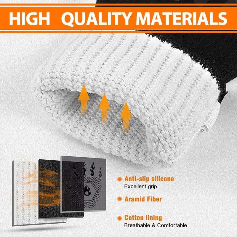 Hitzebeständige Silikonhandschuhe für sicheres Grillen und Kochen