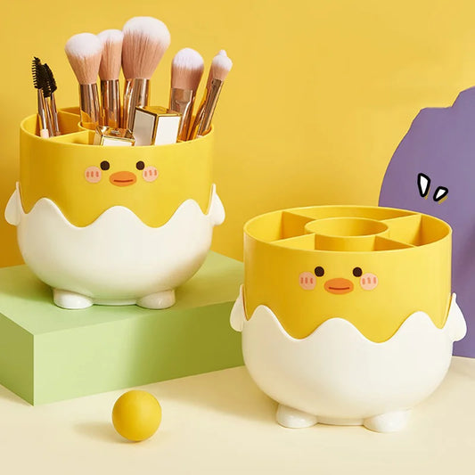 Niedlicher gelber Huhn Stifthalter große Kapazität Desktop Organizer