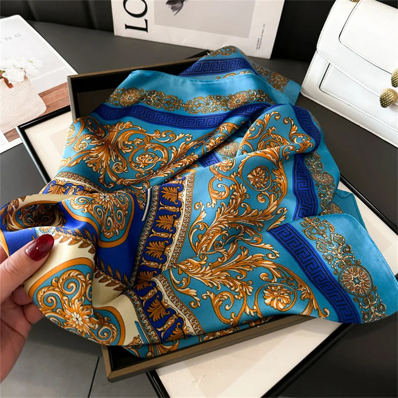 Vielseitiger 70x70 cm Damen Schal aus seidigem Polyester – stilvoll - leicht