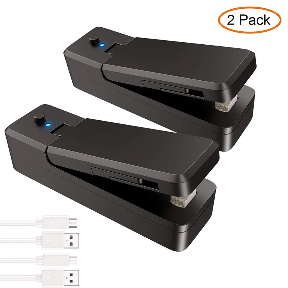 Frisch - Sicher: Tragbarer 2-in-1 Beutelversiegler - Cutter, USB-wiederaufladbar