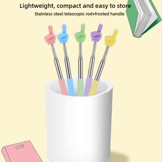 Teleskopischer Stahl-Lehrstab mit Fingerdesign – leicht, verstellbar - langlebig