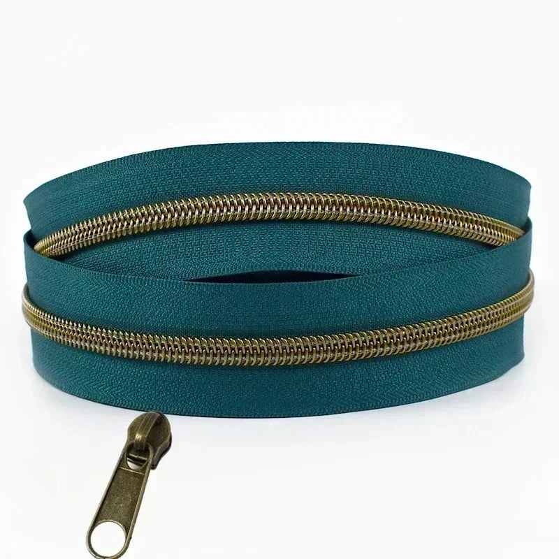 Nylon Reissverschlussband Nr 5 pro Meter mit Schiebern fuer Naehprojekte