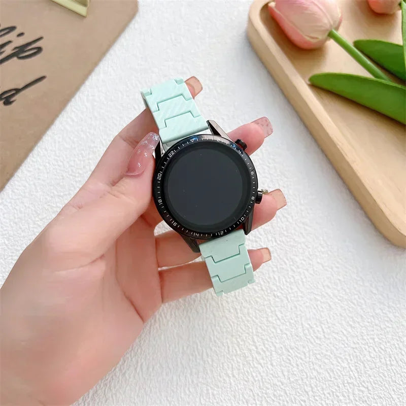 Leichtes - robustes Carbon Fiber Armband 20/22mm für Samsung - Huawei Uhren