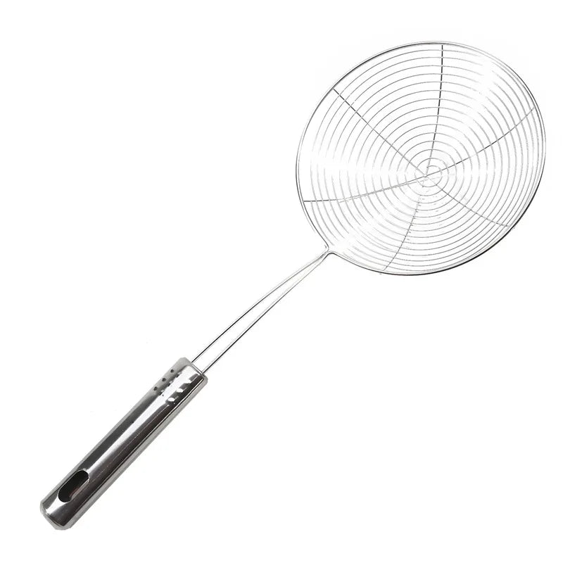 Ovaler Edelstahl-Skimmer – Vielseitiges Küchensieb in 3 Größen für fettarmes Kochen