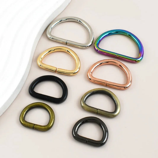 20-teiliges D-Ring Set Metall Schnallen in 7 Größen für Taschen Gürtel