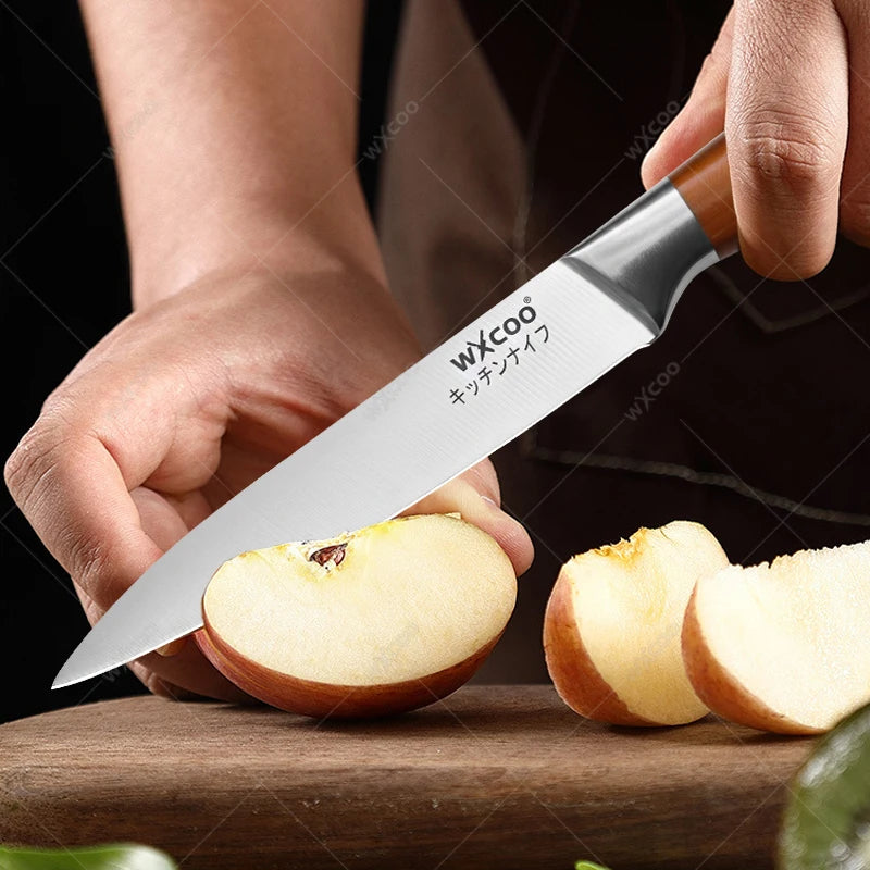 Schälmesser aus Edelstahl mit Holzgriff vielseitig einsetzbar für präzises Schneiden