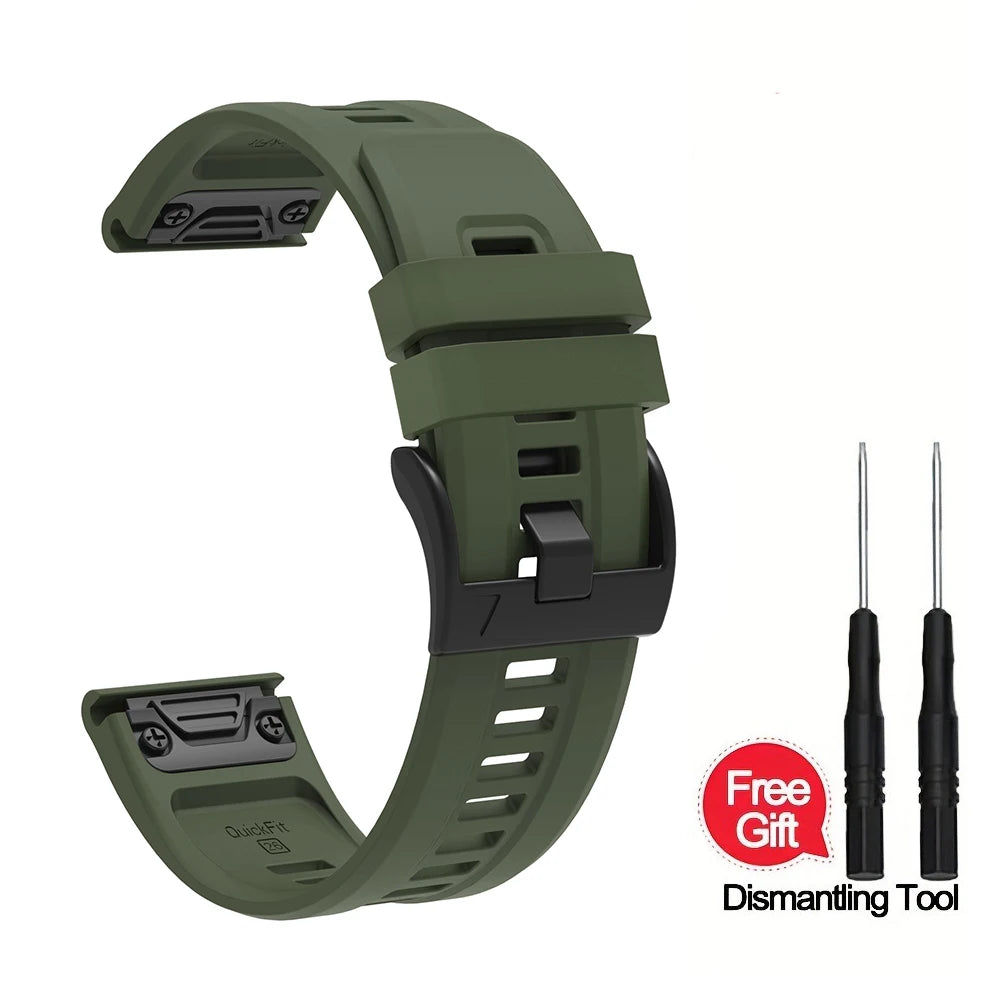 Silikon-Uhrenarmband 22-26 mm für vielseitige Smartwatch Modelle