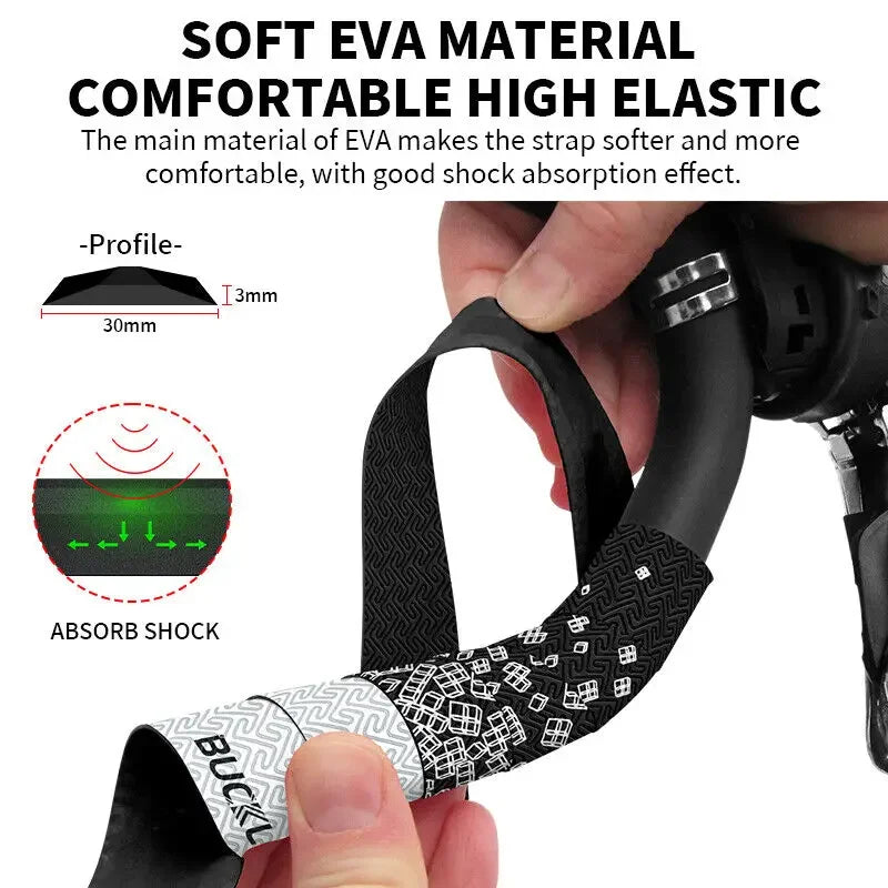 Stoßdämpfendes Rennrad-Lenkerband PU - EVA, ergonomisch, atmungsaktiv, nachtdunkelgrün