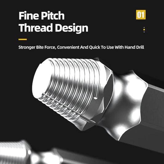 Schraubenausdreher Set für gebrochene Schrauben HSS Bohrer Holz Metall