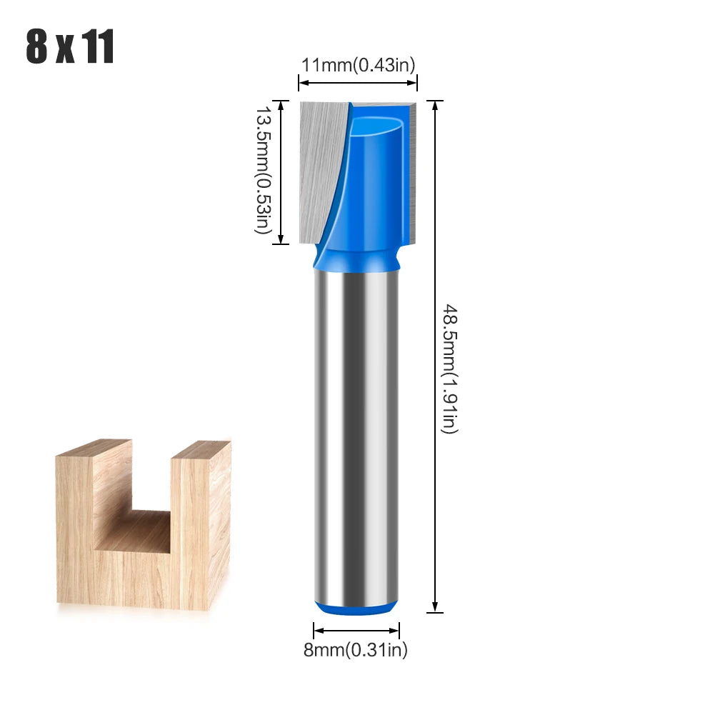 Präzises Holzfräser-Set mit 17 Schlitzschneider-Bits in 8mm Schaft