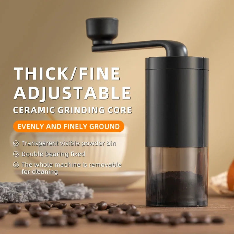 Tragbare manuelle Kaffeemühle mit einstellbarer Handkurbel