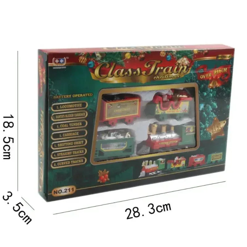 Weihnachts Zug Set mit Montierbaren Gleisen und Spielzeuglokomotive