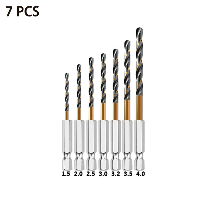 3/7/13PCS Spiralbohrer Set mit Hex Schaft für Holz und Metall