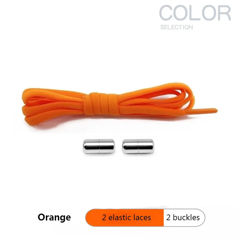 4er Set elastische 100cm Schnürsenkel ohne Binden mit Metallverschluss