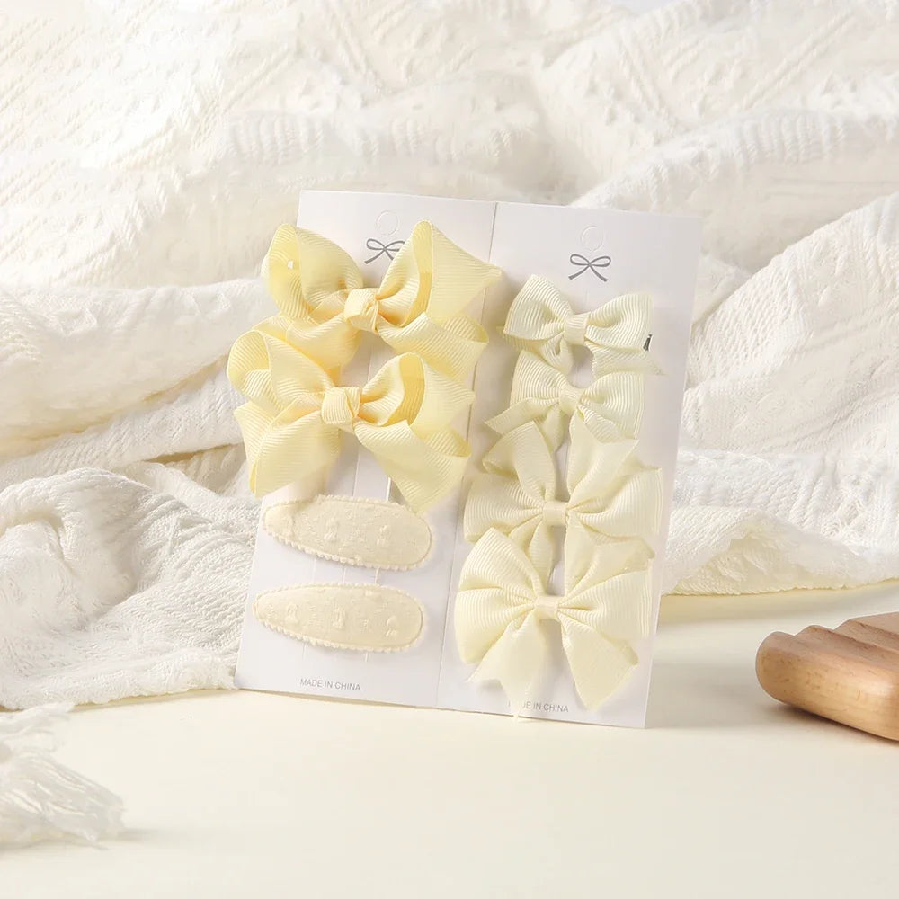 Elegante Haarklammern mit Schleifen für Mädchen – 8-teiliges, sicheres Stylingset