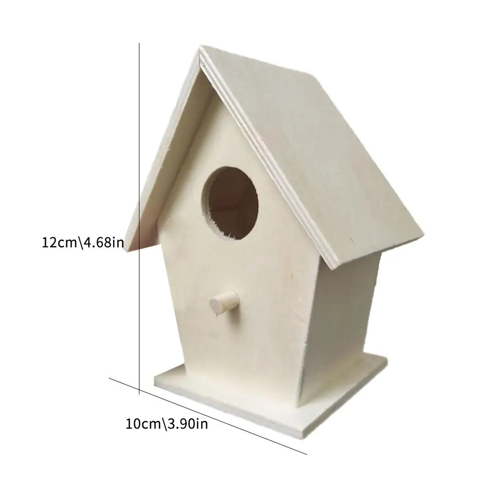 Wetterfestes Holz-Vogelhaus mit Sitzstangen für kleine Vögel