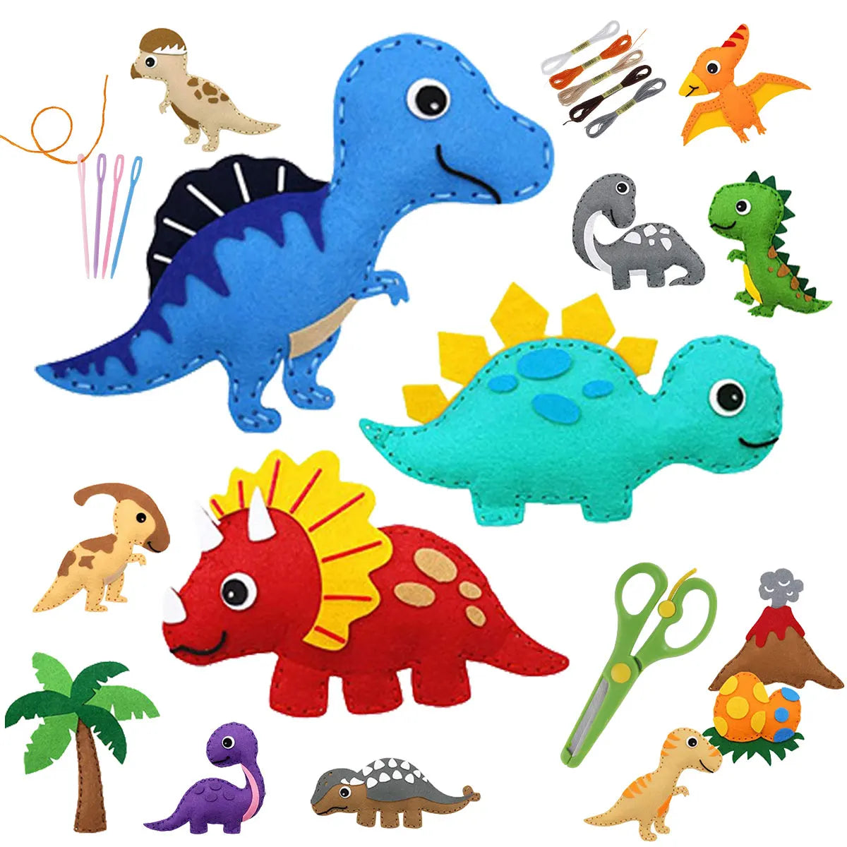 Waldtiere Bastelset DIY Filzspielzeug zum Nähen für Kinder 3-12 Jahre