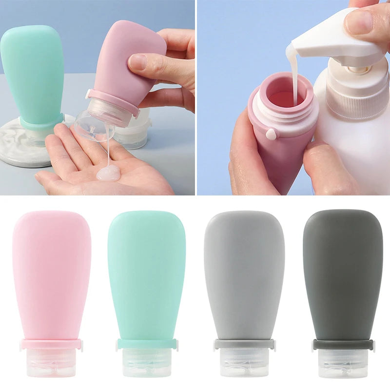 Auslaufsichere Silikon-Reiseflasche 30-90ml – flexibel, nachfüllbar - kompakt
