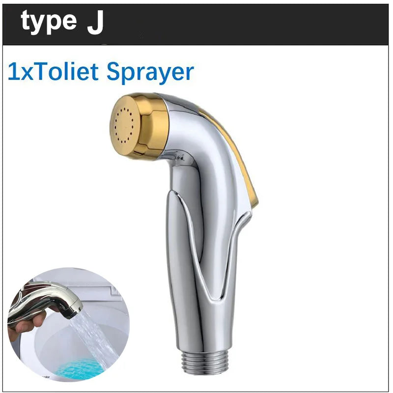 Hygienischer Weiß-Silber Handheld Bidet Duschkopf mit selbstreinigender Funktion
