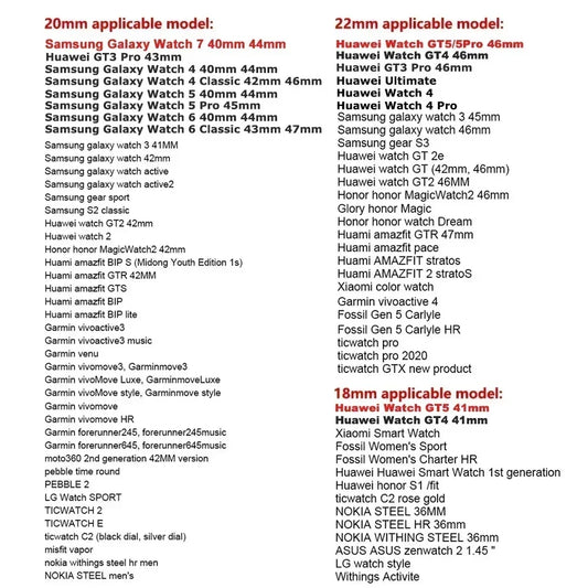 Langlebiges Nylon-Uhrenarmband 20mm/22mm – Komfort - Stil für Garmin - Co