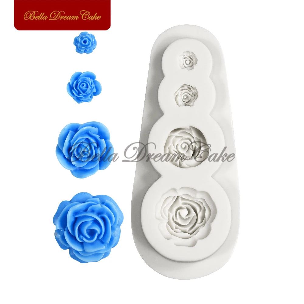 3D Silikon Rose Blume Form für Schokolade Fondant und Kuchen Deko