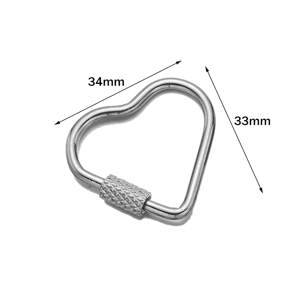5er Set goldene Schraube Karabiner aus Edelstahl für Schmuck DIY
