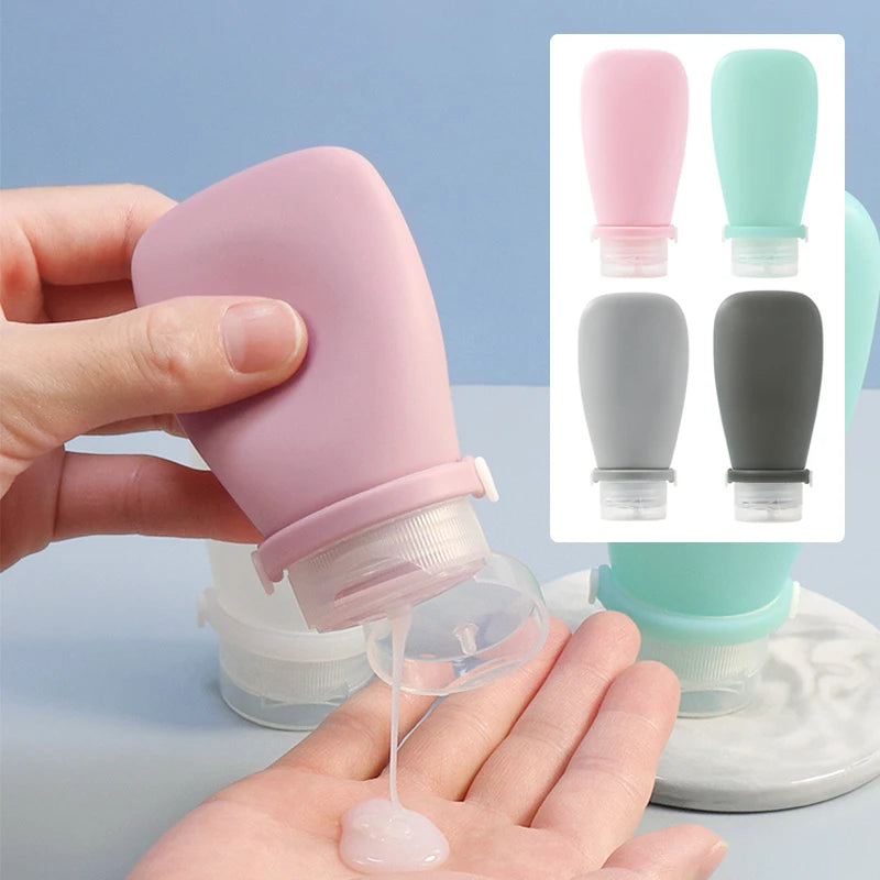 Auslaufsichere Silikon-Reiseflasche 30-90ml – flexibel, nachfüllbar - kompakt