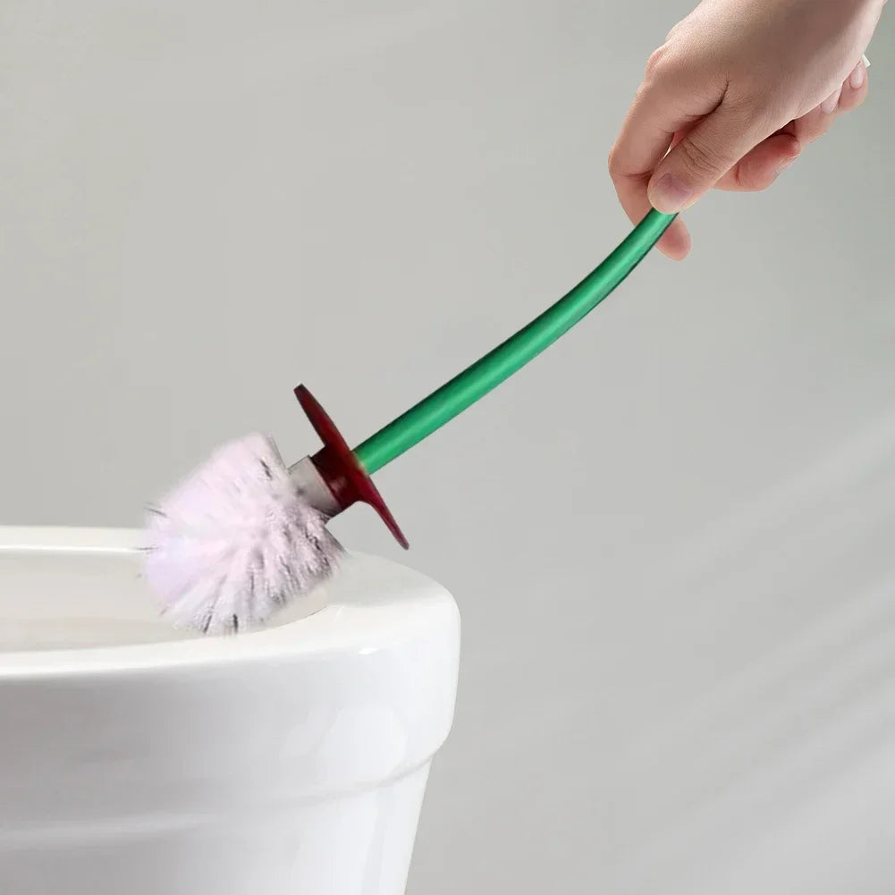 Frische Badpflege: Kirschförmige Toilettenbürste mit langem Griff & Nylonborsten