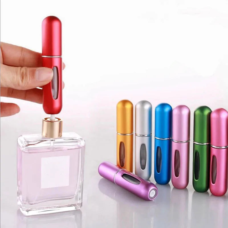 Praktische 5ml Mini Sprühflasche – Nachfüllbar, bunt - ideal für Reisen