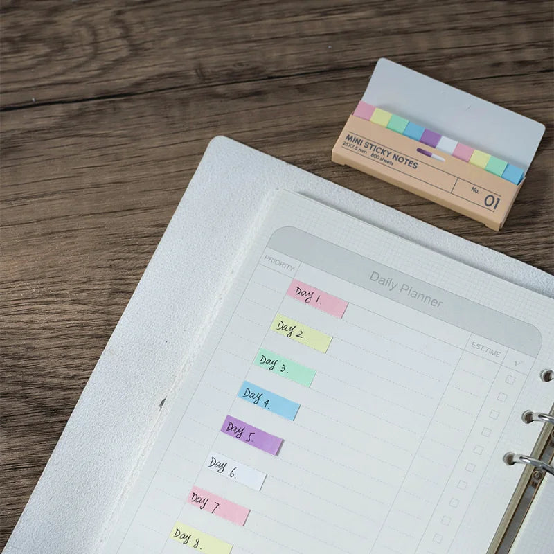 Wasserfeste, transparente Haftnotizen 800 Stück für übersichtliches Lesen
