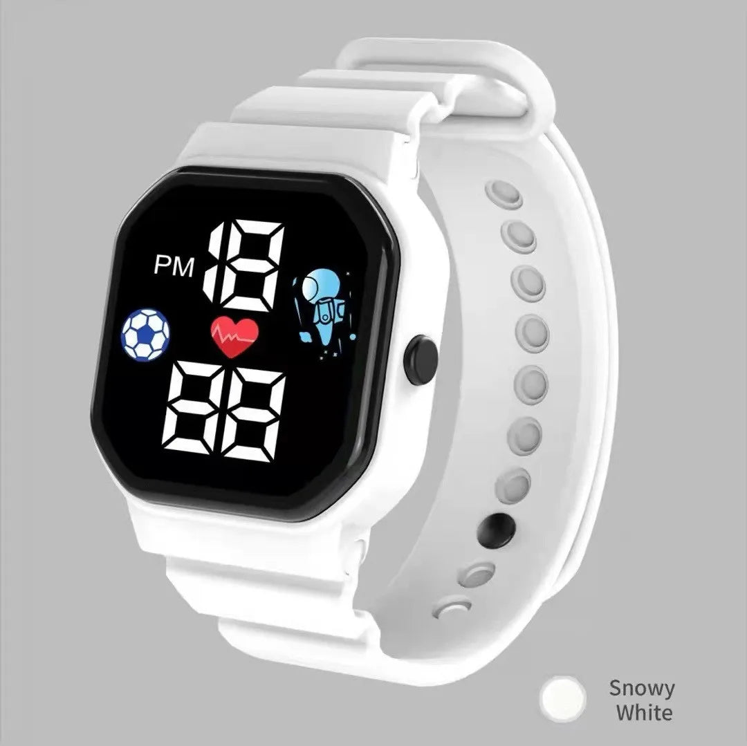 Wasserdichte digitale Kinder-Armbanduhr mit LED-Anzeige und Kalender